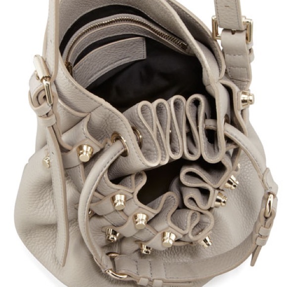 Alexander Wang Gray Diego Studded Drawstring Bag - Picture 2 of 15